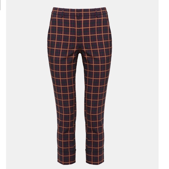 Theory ~ Crop Cuff Plaid Pant - Picture 1 of 6